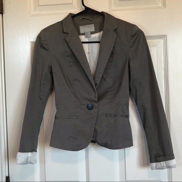 Grey Fitted Blazer - Picture 2 of 7